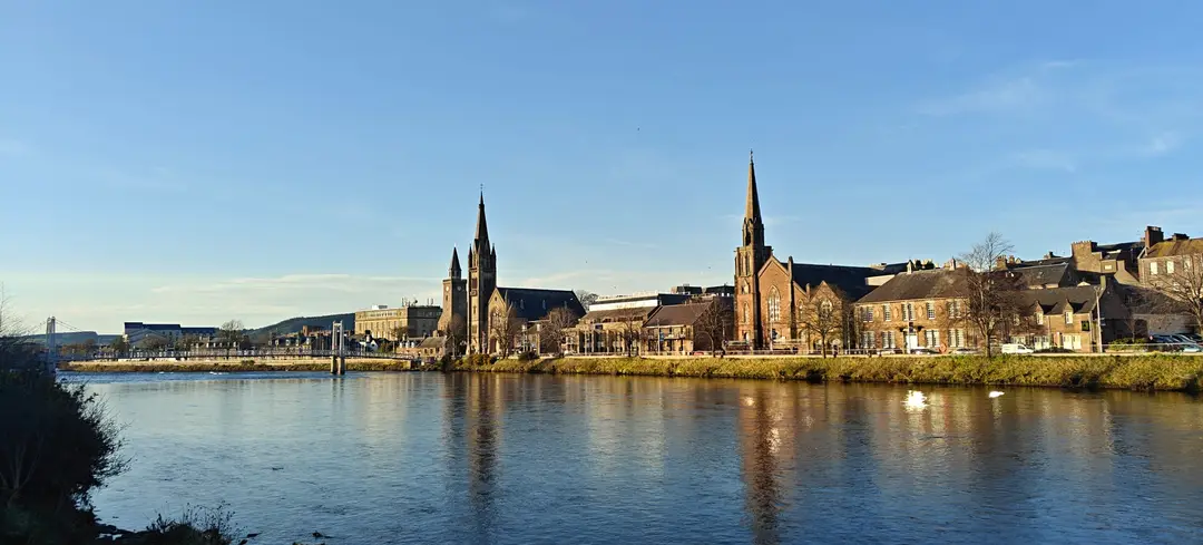 Church spires along the River Ness, Inverness