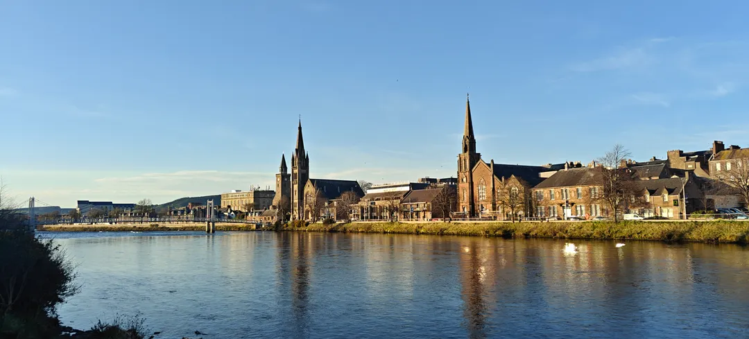 Church spires along the River Ness, Inverness