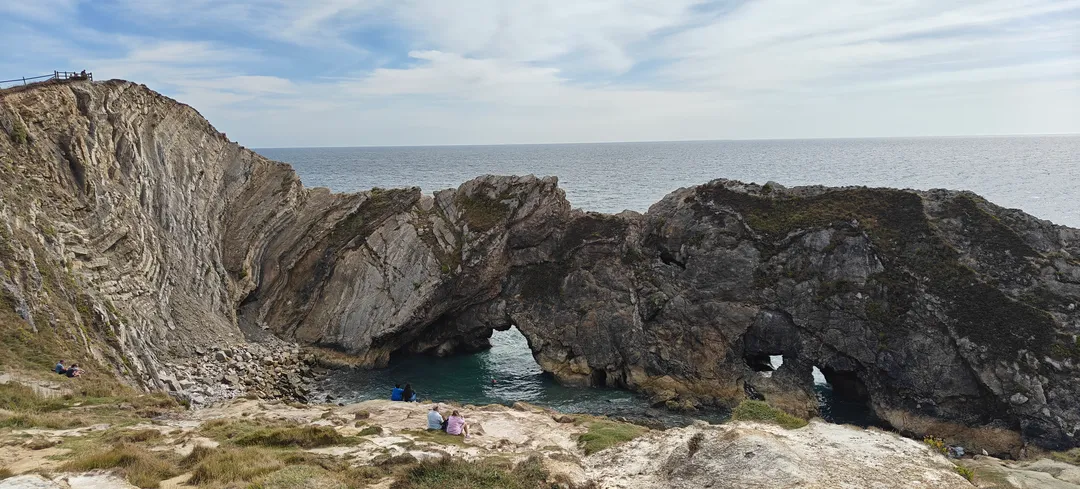 Folded limestone at Stair Hole, Lulworth, Jurassic Coast