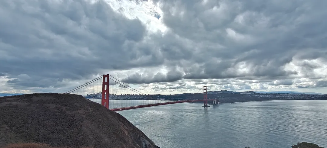 The Golden Gate Bridge from the Marin Headlands