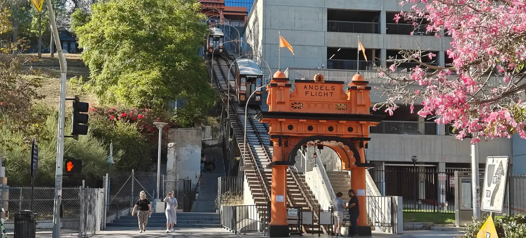 Angels Flight, the tiny funicular in downtown LA