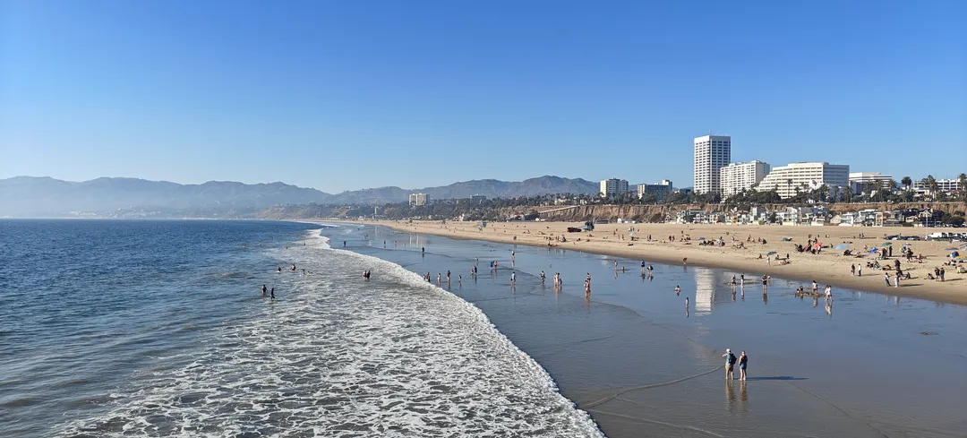 Santa Monica beach from the pier