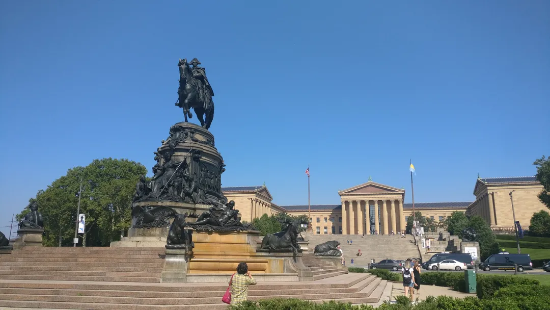 The Washington Monument before the Philadelphia Museum of Art
