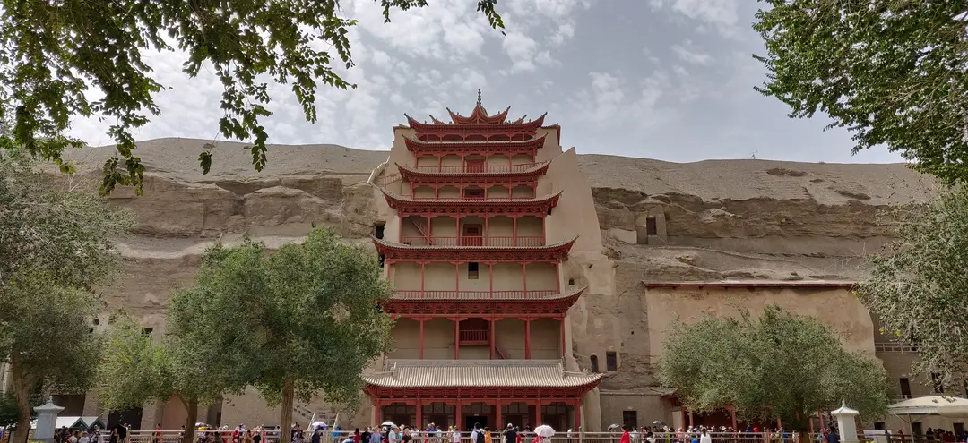 The nine-storey pavilion of the Mogao Caves, Dunhuang