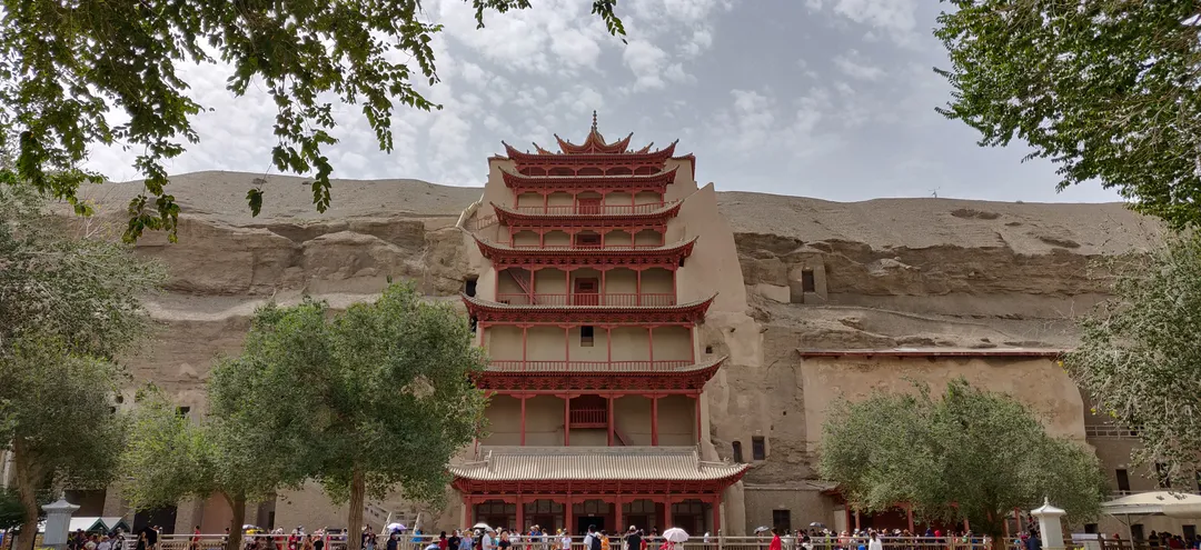 The nine-storey pavilion of the Mogao Caves, Dunhuang